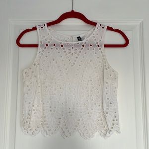 Cotton Eyelet Top